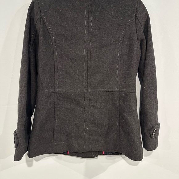 Thread & Supply Women’s Small Charcoal Gray Wool Blend Peacoat Winter Outerwear - Picture 2 of 7